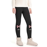 KEREDA Girls Fleece Lined Leggings Kids Thermal Leggings Warm Winter Fleece Leggings 8-9 Years 1 Pair