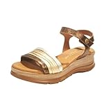 Paula urban Sandalia Casual de Piel, con cuña y Plataforma - 24-784 para: Mujer Color: Fumo CHAMPAN Talla: 37