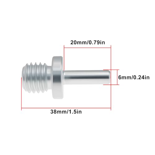 The Lord of the Tools 2 Stück 6 Mm auf M14 Bohrer-Polierpad-Adapter Geeignet für Akkuschrauber