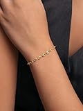 SINGULARU - Pulsera Calabrote. Latón con Acabado en Baño Oro de 18Kt. Pulsera...