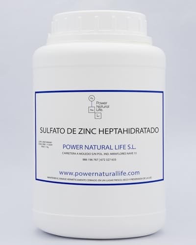 Sulfato de Zinc Heptahidratado | Químico Industrial Eficaz | Envase de 1 kg