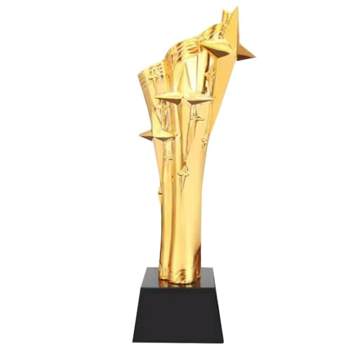 Trofeo Dorado De Cinco Estrellas del Campeón De Ventas. Trofeo Al Empleado Destacado del Equipo De La Unidad Empresarial Trofeo De Honor con Base Grabable