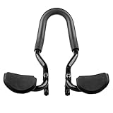 Manillar aerodinámico de aleación de aluminio, reposabrazos ergonómico con acolchado de esponja suave, se adapta a bicicletas de montaña y carretera de 22,2 a 25,4 mm