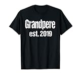 Grandpere est. 2019 - Maglietta per nonno, idea regalo per la festa del papà Maglietta