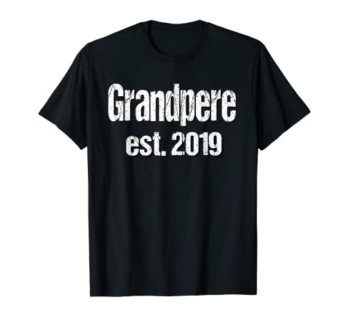 Grandpere est. 2019 - Maglietta per nonno, idea regalo per la festa del papà Maglietta