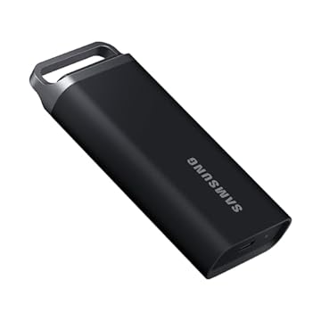 SAMSUNG SSD portátil T5 EVO 4TB, unidade de estado sólido externa USB 3.2 Gen 1, velocidade de leitura de até 460 MB/s para jogos e criação de conteúdo, MU-PH4T0S/AM, preto