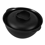 Hoement Tazón de Ramen con Tapa Grande para Sopa y Pasta Cuenco Versátil para Fideos Instantáneos y Platos Diseño Elegante para Hogar y Oficina Color Negro
