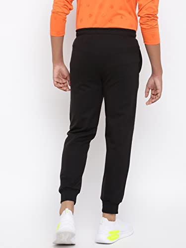 Image of Li'l Tomatoes Boys Drawstring Regular Fit Printed Cotton Trackpant Black