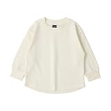[GrinLab] [グリンラボ] ロンT キッズ ワッフル 長袖 Tシャツ 無地 男の子 女の子 子供服 トップス カラー サーマル ゆったり ワイド ビッグシルエット カットソー インナー ベビー ユニセックス ナチュラル シンプル 柄なし [ 80-130cm ] ホワイト 80cm