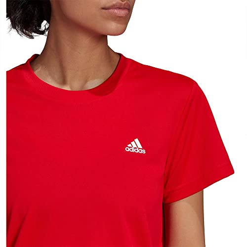 Camiseta Adidas Small Logo Feminino Vermelho