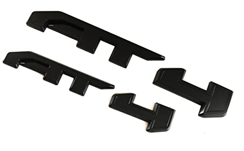 Image of 4Pcs Kit AT4 Sierra Overlay Emblems Door Rear Car Badge Compatible with 2019-2022 Sierra 1500 2500HD 3500HD (Matte Black)