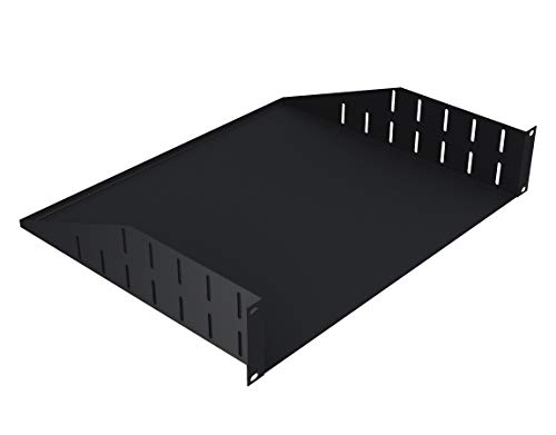 TCH Hardware 2U Space Server AV Rack Mount Utility Shelf - Black Steel 15