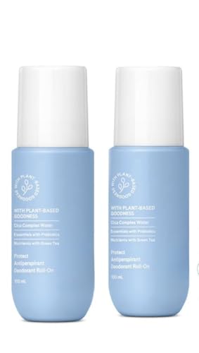 Protect+Deodorant & Anti-Perspirant Roll-on - WITH PLANT-BASED GOODNESS 100ml (2 Pack of)