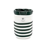 PINKTEE Golf-Wertsachen-Tasche, Leder Golfballsack, Eimer-Taillendesign mit abnehmbarem magnetischem Ballmarker für Männer und Frauen(Grün)