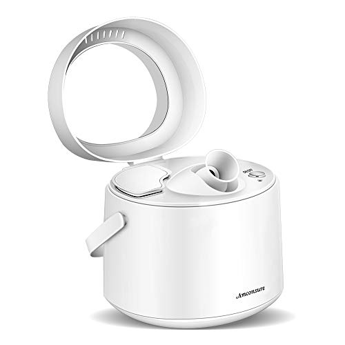 Amconsure Facial Steamer Nano Ionic Warm Mist Moisturizing Face Steamer Humidifiers for Home Sauna SPA Face Sprayer with Mirror, Pores Cleanse Clear B
