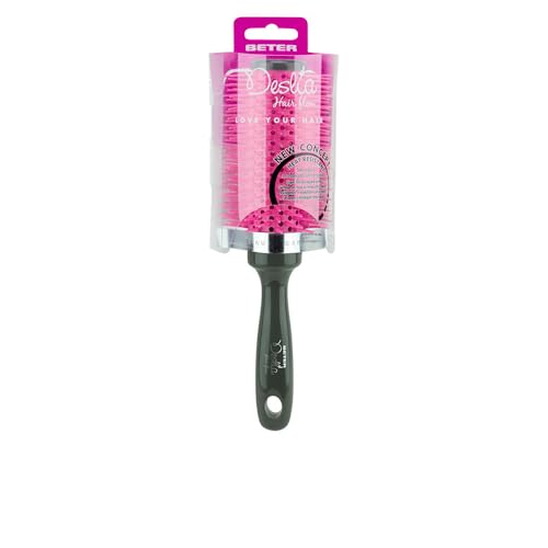 Beter- Deslía Hair Flow Spazzola Tonda Anti-Groviglio, diametro 33 mm, per districare, acconciare e asciugare pettine, colore fucsia