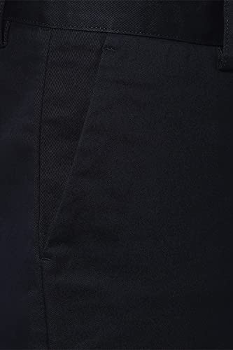 Image of Peter England Men's Mid Rise Slim Fit Formal Trousers