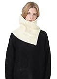 Molodo Neck Warmer Women Chunky Knitted Cowl Neck Winter Warm Cozy Soft Solid Fashion Versatile Scarf