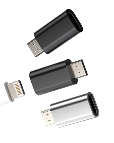 zoyuzan Adaptador Lightning Hembra a Micro USB Macho (3 Pack) Accesorios Cargador Conversor Android Jack Convertidor para Compatible con Samsung Galaxy S7 Active S6 Edge Adapter