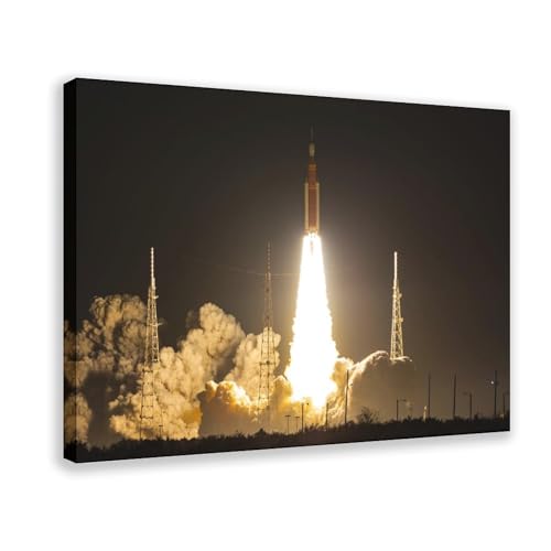 Artemis 1 Launch Poster, Framed Design Prints,Minimalist Classic Decor Aesthetic