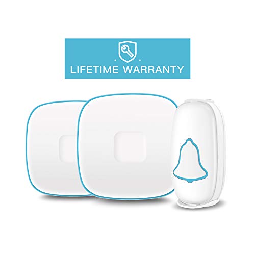 BO YING Wireless Doorbell, Waterproof Door Bell, Chime Kit with Sound and LED