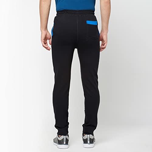 SPORTO Anthra Melange Slim Fit Track Pants for Men with Zippered Pockets