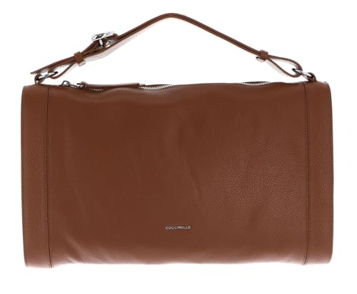 Sac à main Coccinelle Elinor modèle classique en cuir grainé rigide avec anses