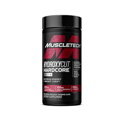 Muscletech Performance Series Hydroxycut Hardcore Elite (250mg Caffeine Anhydrous, 200mg Green Coffee, 100mg L-Theanine) - 110 Capsules