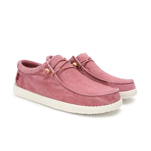 MATERIALE ESTERNO: Il Nautico WP150 WALLABI WASHED è un mocassino per uomo e donna realizzato in cotone 100%, fresco e traspirante, con un effetto volutamente vissuto, per rendere ogni paio unico e irripetibile. Una calzatura urbana e comoda per donna e uomo.