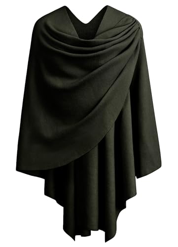 Image of PULI Womens Cross Front Poncho Shawl Wrap Elegant Wedding Formal Gift