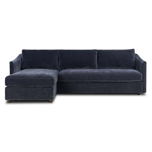 Image of Poly & BARK Nervan 105.5 inch Reversible Chaise Sectional with Flexible Layout, Supportive Cushioned Seating, and Clean Modern Design for Living Rooms