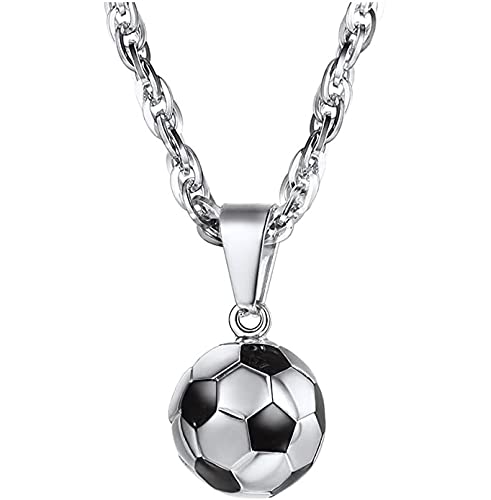 1 PC Men's Stainless Steel Necklace for Boys/Men- Gift for Him- Razor, Rings, Football, Cross-image-27