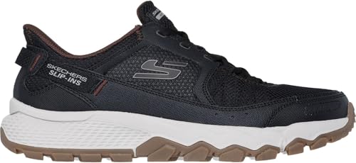Skechers - Mens Dynamite at - Escapar Slip On Shoes, Color Black/Brown, Size: 7.5 M US4