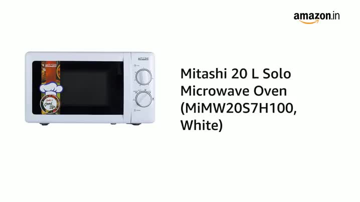 Mitashi 20 L Solo Microwave Oven (MiMW20S7H100, White) : Amazon.in