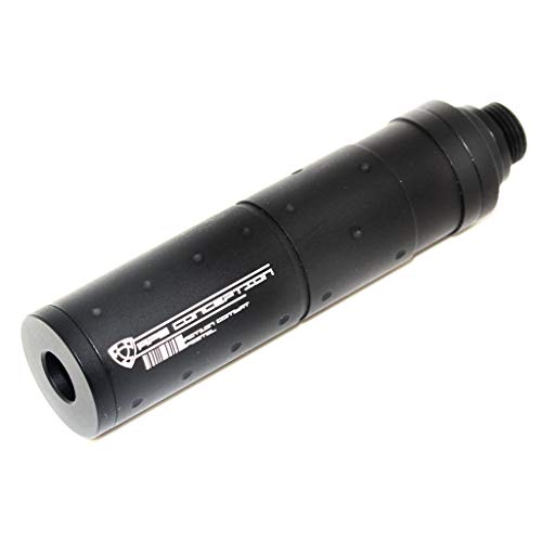Airsoft Softair Parts Ausrüstung APS Silencer with Adapter Schalldämpfer mit Adapter -14mm CCW -12mm CCW für ACP601 606 Black Hornet Tokyo Marui G17 Pistole Cover