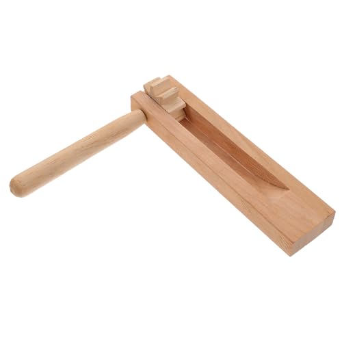 BRIGHTFUFU Wooden Ratchet Noise Maker Musical Instrument for Smooth Finish Castanet Montessori for Hand-eye Coordination and Visual Development