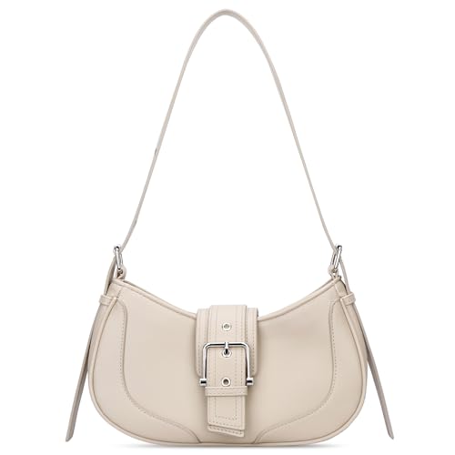Image of KKXIU Shoulder Bags for Women Retro Vegan Leather Purse | Small Crescent Trendy Clutch | Y2K Underarm Hobo Handbag with Adjustable Strap