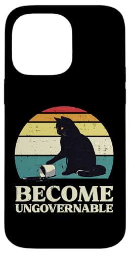 Black Cat Become Ungovernable ��������q�L �j�� ���� �L�b�Y �X�}�z�P�[�X iPhone 14 Pro Max �p