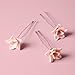 The Beachwaver Co. Floral Hair Pin (3-Pack) | Pink Floral Hair Pins - Easily Add to Braids, Bridal and Prom Styles, or Updos!