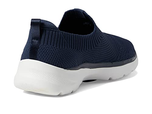 Skechers mens Go Walk 6 - Stunning View Sneaker, Navy/White, 8.5 US