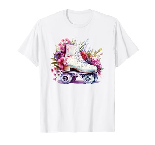 Aesthetic Vaporwave Süße Rollschuh-Blumen für Teenager und Mädchen T-Shirt Aesthetic Vaporwave Süße Rollschuh-Blumen für Teenager und Mädchen T-Shirt