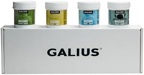 Galius - Pack de 4 Aceites Corporales Sólidos para Masaje 100ml -...