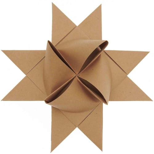 Rico Design Fröbelsterne XXL 5 Stk. Papierstreifen 4.5 cm x 135.0 cm aus Papier Weihnachten Sterne Basteln Winter Bastelmaterial Kraftpapier