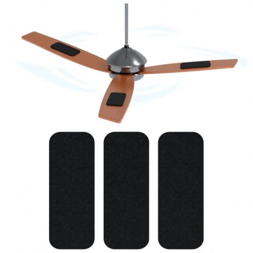 Image of 3Pcs Ceiling Fan Filters for Blades Activated Carbon Air Filter Easy-Stick Ceiling Fan Blade Filter for Home Office Common Household Contaminants All Fan Blade