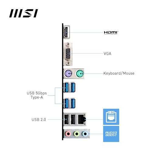 Image of MSI PRO A620AM-B EVO Motherboard, Micro-ATX - Supports AMD Ryzen 9000 /8000 / 7000 Processors, AM5 - DDR5 Memory Boost (6800+ MT /s OC), 1 x PCIe 4.0 x16, 1 x M.2 Gen4