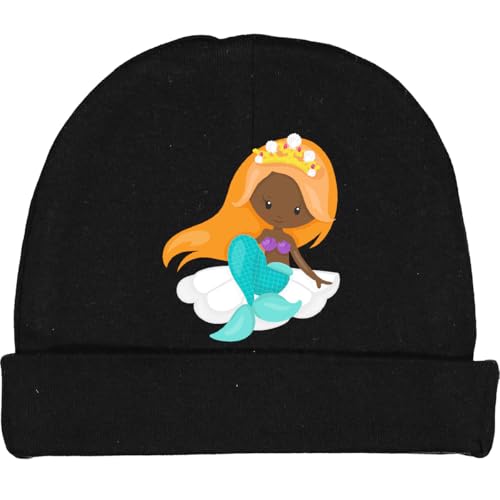 inktastic African American Mermaid, Cute Mermaid, Orange Hair, Baby Beanie Hat
