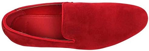 New Men's Suede Slip on Loafers Modern Dress Shoes Azar (12 U.S (D) Medium, RED) | Image 4