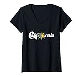 Photo Gallery donna california girl design fun cali maglietta con collo a v Photo Gallery donna california girl design fun cali maglietta con collo a v