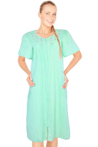 Robe longue à manches courtes couleur vert épices en tissu léger