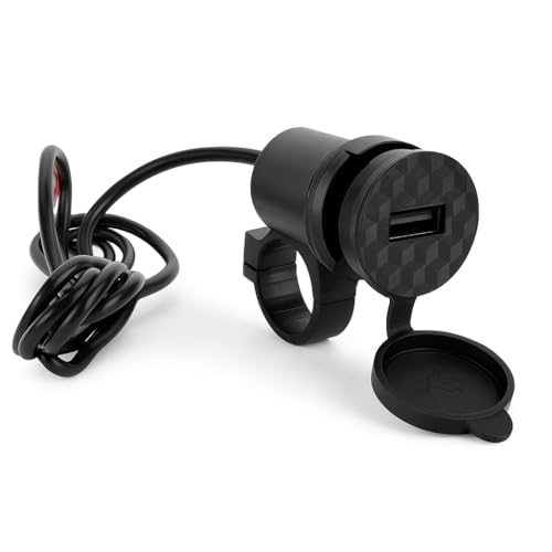 Carregador USB Motos Suporte Espelho Guidao 9-24V Tomada USB Adaptador Veicular Inovação